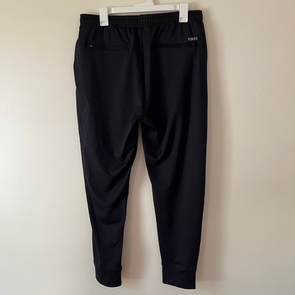 Vuori Mens Black Performance Joggers Recycled Polyester Stretch Sweatpants L - Picture 14 of 16
